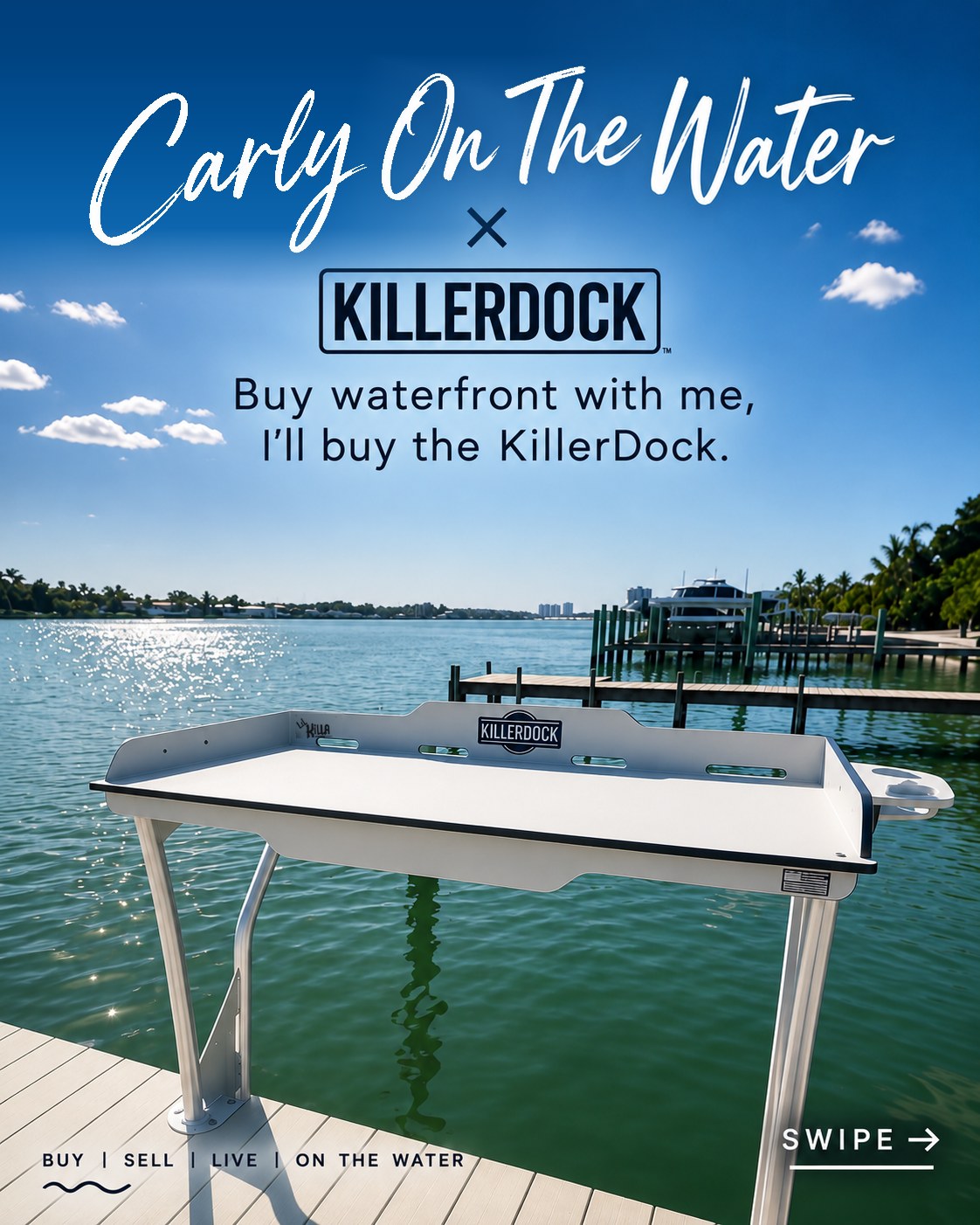 Carly on the Water × KillerDock. The Collab.